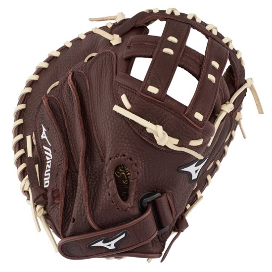 Mizuno Franchise Series Fastpitch Softball Catchers Mitt 34" Catchers Mitt Női Kávé / Titán | AQSU-