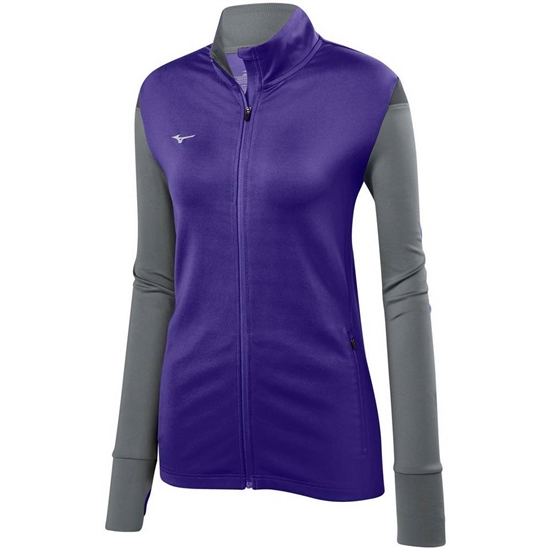 Mizuno Horizon Full Zip Volleyball Kabát Női Lila / Szürke | PDSQ-58162