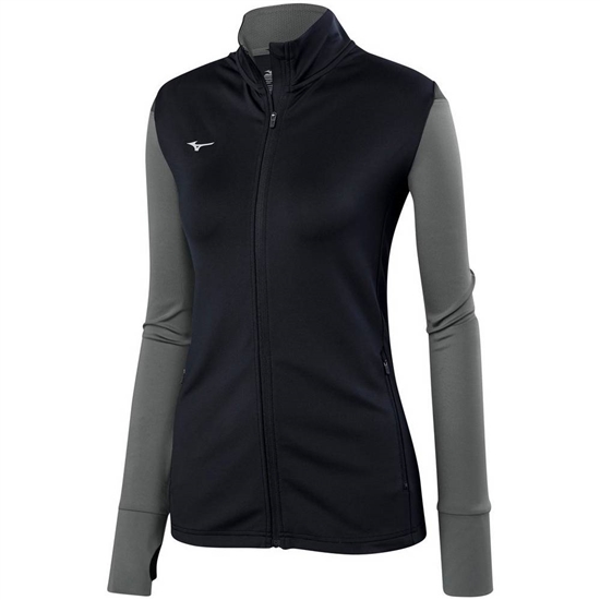 Mizuno Horizon Full Zip Volleyball Kabát Női Fekete / Szürke | YNUS-78356