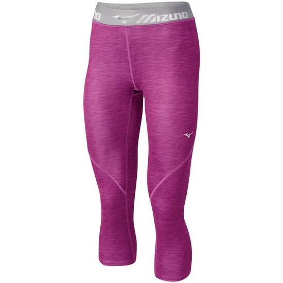 Mizuno Impulse Printed ¾ Running Tights Női Lila | NODP-36278