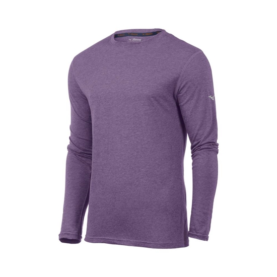 Mizuno Inspire Long Sleeve Tops Férfi Lila | FAUY-43806