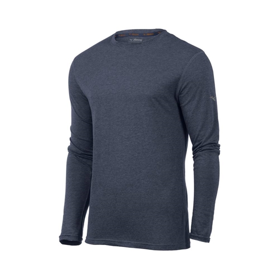 Mizuno Inspire Long Sleeve Tops Férfi Sötétkék | DTQA-13847