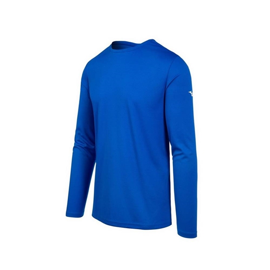 Mizuno Long Sleeve T shirts Férfi Királykék | WUFR-63758