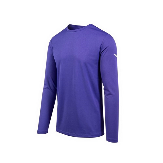 Mizuno Long Sleeve T shirts Férfi Lila | CYJR-92467