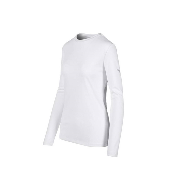 Mizuno Long Sleeve T shirts Női Fehér | VELQ-27983