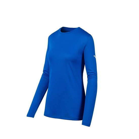 Mizuno Long Sleeve T shirts Női Királykék | ZMVA-47130