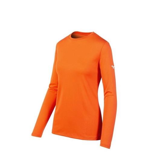 Mizuno Long Sleeve T shirts Női NarancsSárga | VWGC-03416