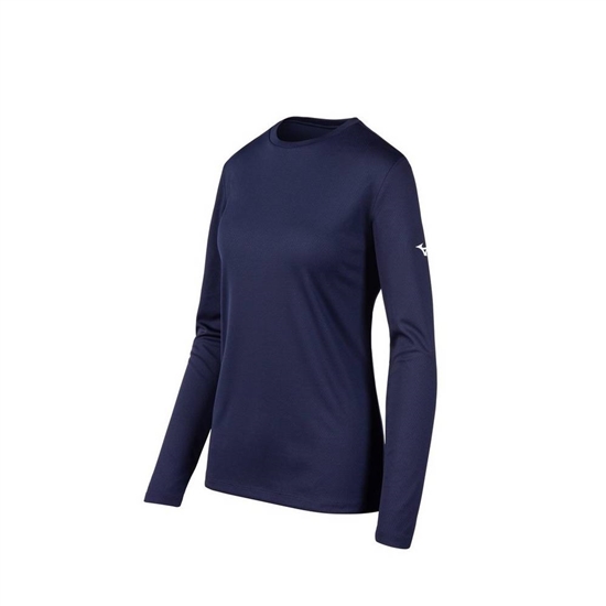 Mizuno Long Sleeve T shirts Női Sötétkék | RYGX-96250