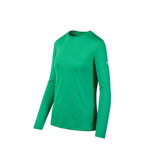 Mizuno Long Sleeve T shirts Női Zöld | UPBW-06849