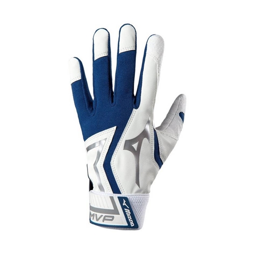 Mizuno MVP Adult Baseball Batting Gloves Férfi Sötétkék | GHMJ-03258