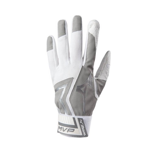 Mizuno MVP Adult Baseball Batting Gloves Férfi Fehér | PMHJ-10496