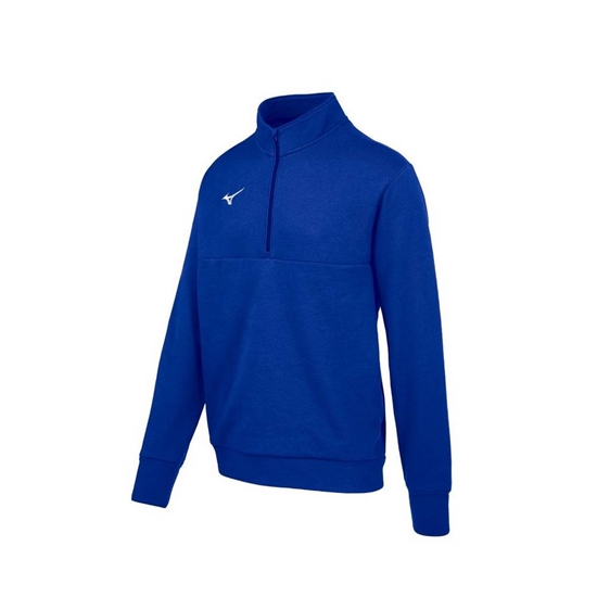 Mizuno MZ1 1/4 Zip Fleece Pulóver Férfi Királykék | HYGS-34169