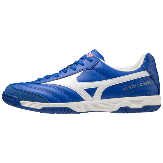 Mizuno Morelia Sala Classic IN Focicipő Férfi Kék / Fehér | IFDJ-37286