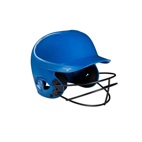 Mizuno Mvp Series Solid Batting Helmet With Fastpitch Softball Mask Helmet Női Királykék | DJHA-986