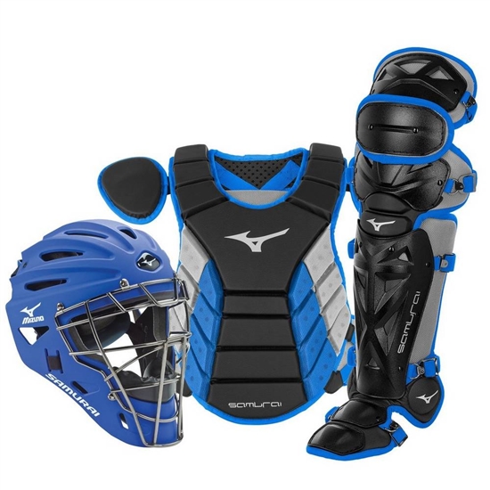 Mizuno Samurai Adult 15" Baseball Boxed Set Catchers Gear Férfi Fekete / Királykék | LNPZ-47618