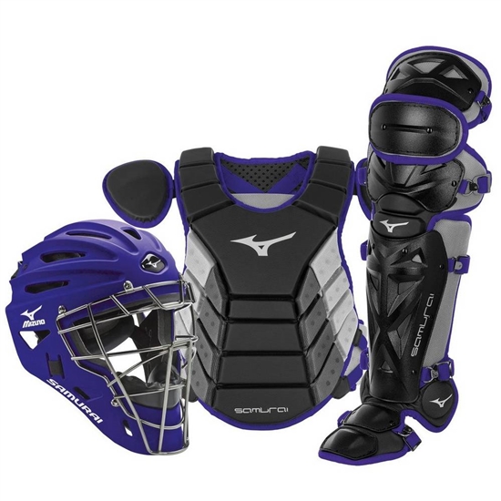 Mizuno Samurai Adult 15" Baseball Boxed Set Catchers Gear Férfi Fekete / Lila | QLXF-91270