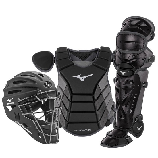 Mizuno Samurai Adult 16" Baseball Boxed Set Catchers Gear Férfi Fekete / Szürke | KIMF-83104