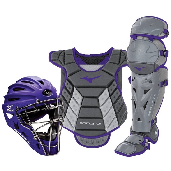 Mizuno Samurai Boxed Set 14-15" Catchers Gear Női Szürke / Lila | HTZV-10278