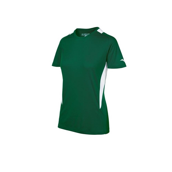 Mizuno Softball Crew Neck Jersey Női Zöld / Fehér | JYGX-40186