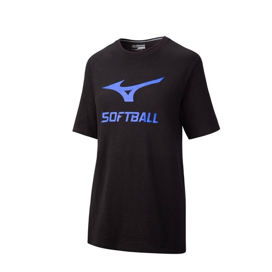 Mizuno Softball Graphic T shirts Női Fekete | RYZM-46285