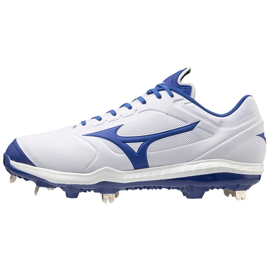 Mizuno Sweep 5 Mid Metal Softball Cipő Női Fehér / Királykék | OEJH-03162