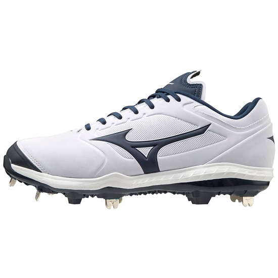 Mizuno Sweep 5 Mid Metal Softball Cipő Női Fehér / Sötétkék | PKEV-48251