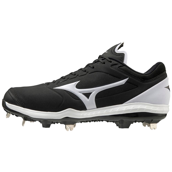 Mizuno Sweep 5 Mid Metal Softball Cipő Női Fekete / Fehér | PLIO-85926