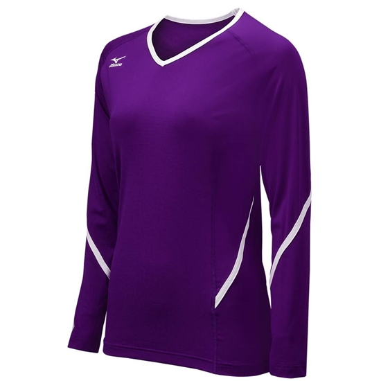 Mizuno Techno Generation Long Sleeve Volleyball Jersey Női Lila / Fehér | AWVF-49386