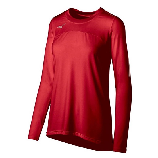 Mizuno Techno VII Long Sleeve Volleyball Jersey Női Piros | KBIW-10429