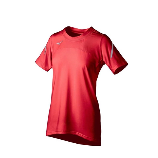 Mizuno Techno VII Rövid Sleeve Jersey Női Piros | OCMF-50176