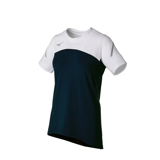 Mizuno Techno VII Rövid Sleeve Jersey Női Fekete / Fehér | OJGS-61380