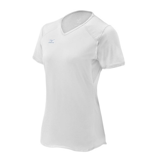 Mizuno Techno VI Rövid Sleeve Volleyball Jersey Női Fehér | CNFB-42950