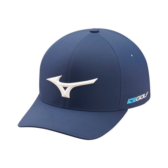 Mizuno Tour Delta Fitted Hat Férfi Sötétkék | ZHGN-83291