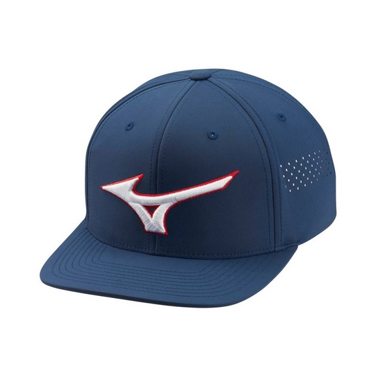 Mizuno Tour Lapos Snapback Hat Férfi Sötétkék | VWYO-34209