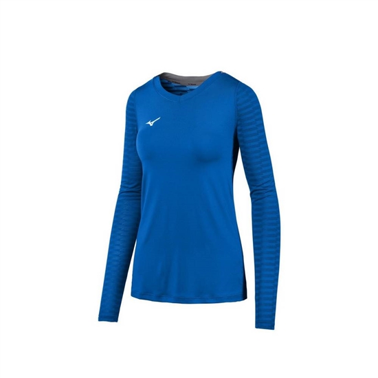 Mizuno United Long Sleeve Jersey Női Királykék | HVSI-26978