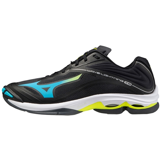 Mizuno WAVE LIGHTNING Z5 Röplabda Cipő Férfi Fekete / Kék Türkiz / Sárga | KCRM-03471