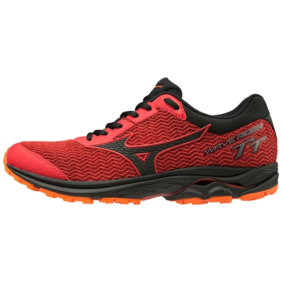 Mizuno WAVE RIDER TT Trail Futócipő Férfi Piros / Fekete / NarancsSárga | TAMU-28963