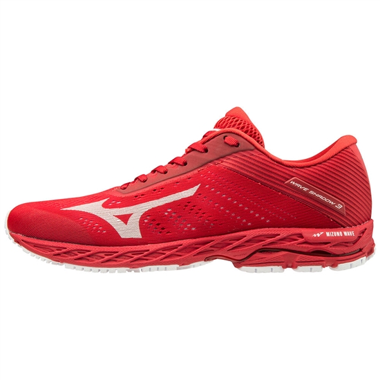 Mizuno WAVE SHADOW 3 Futócipő Férfi Piros / Fehér | WTGJ-14930