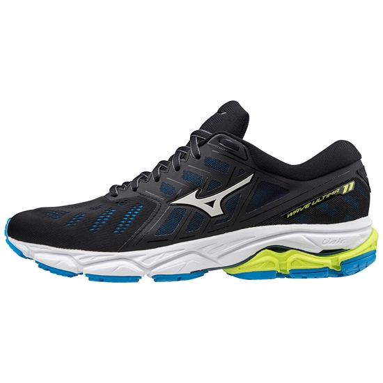 Mizuno WAVE ULTIMA 11 Futócipő Férfi Fekete / Fehér / Kék | AEIW-67042