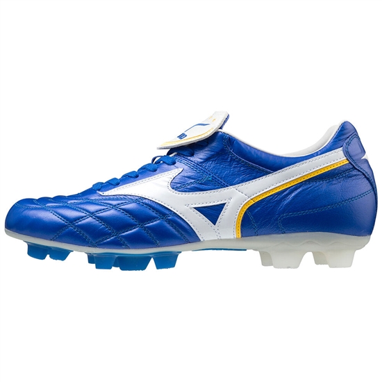 Mizuno Wave Cup Legend Focicipő Férfi Fehér / Kék / Sárga | VYEQ-45983