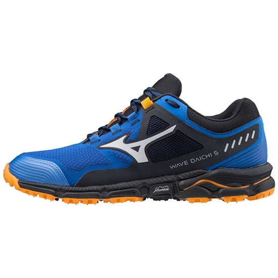 Mizuno Wave Daichi 5 Trail Futócipő Férfi Kék / NarancsSárga | LXBH-95648