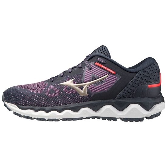 Mizuno Wave Horizon 5 Futócipő Női Sötétkék / Lila / Arany | HLWS-52167