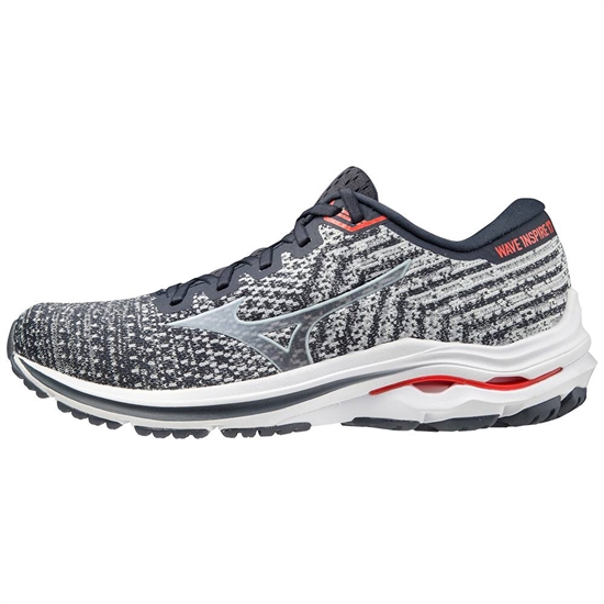 Mizuno Wave Inspire 17 WAVEKNIT 2E Wide Futócipő Férfi Szürke / Fehér | PSMU-04256