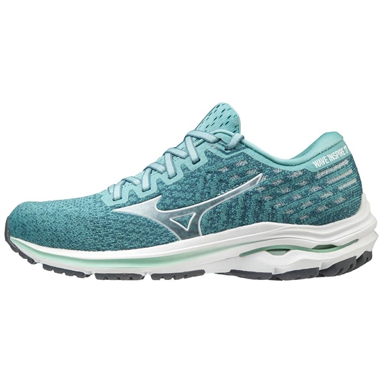 Mizuno Wave Inspire 17 WAVEKNIT Futócipő Női Türkiz / Fehér | WPMS-32490