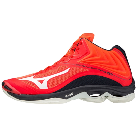 Mizuno Wave Lightning Z6 Mid Röplabda Cipő Férfi NarancsSárga / Fehér / Kék | CUMF-96471