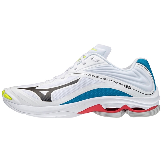 Mizuno Wave Lightning Z6 Röplabda Cipő Férfi Fehér / Fekete / Kék | LQNE-69872