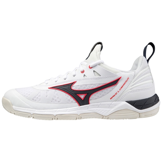 Mizuno Wave Luminous Röplabda Cipő Férfi Fehér / Piros | KISU-70135