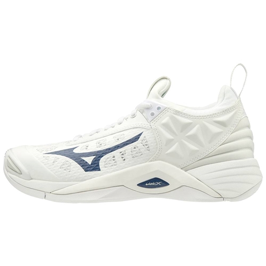 Mizuno Wave Momentum Röplabda Cipő Női Fehér / Sötétkék | QWLG-72315