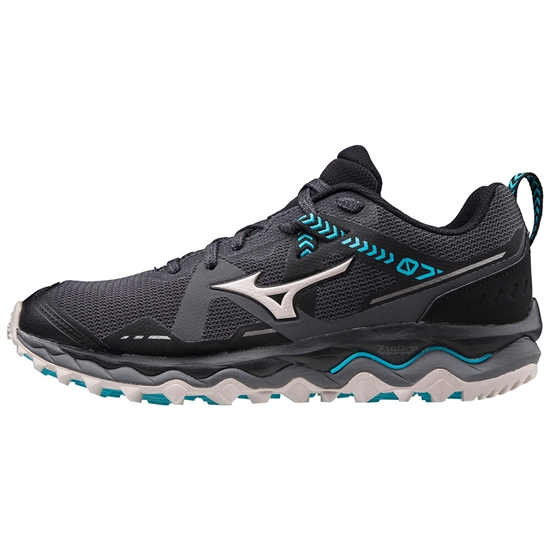 Mizuno Wave Mujin 7 Trail Futócipő Női Fekete / Szürke / Kék | MGFO-10964