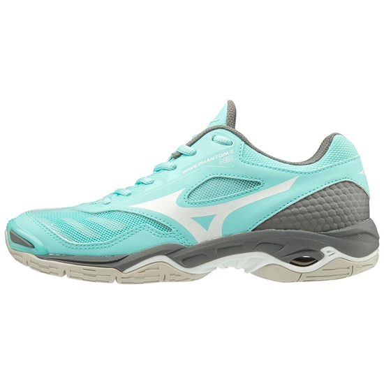 Mizuno Wave Phantom 2 Nb Netball Cipő Női Kék / Fehér / Szürke | OHRC-10273